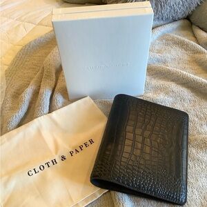 Cloth and Paper Croc Leather Agenda Folio